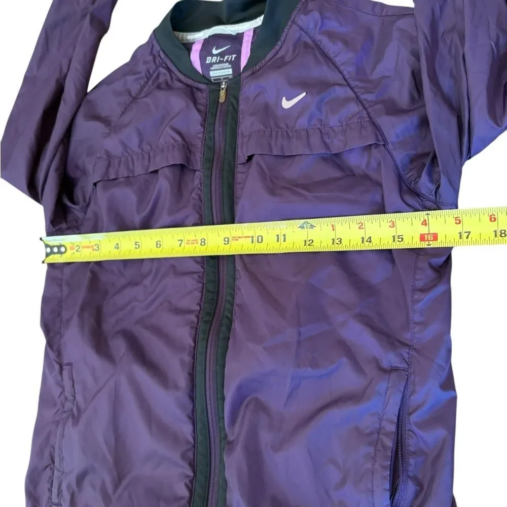 Nike Sphere Dri Fit Running Bomber Jacket Womens Size Small Purple